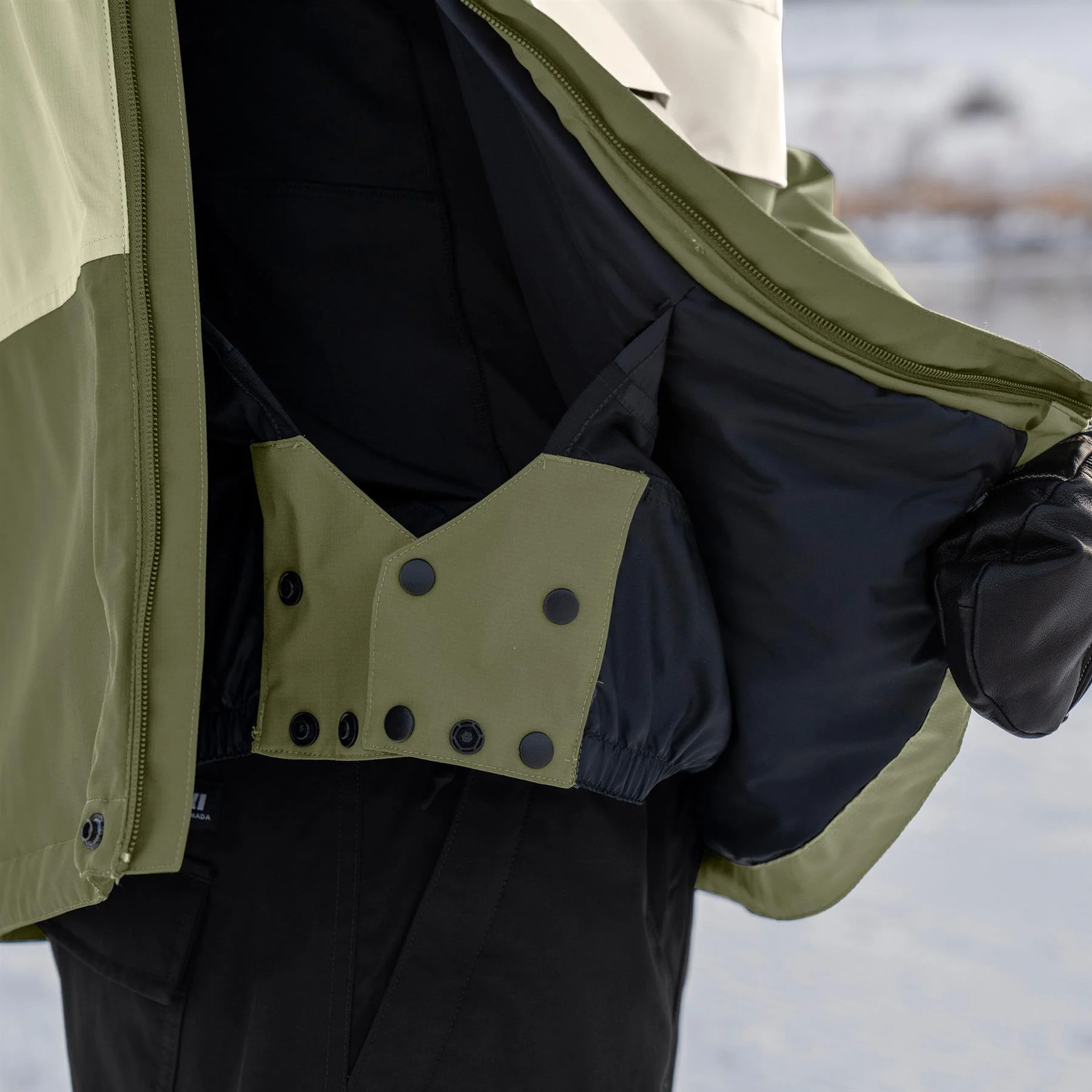 Armada Rosalie 2L Womens Insulated Anorak Jacket Macha/Olive - Image 5